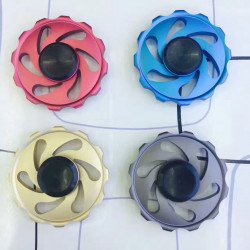 Wheel Design Aluminum Metal Fidget Spinner Stress Reducer Toy for Autism Adult, Child (Mix Color)